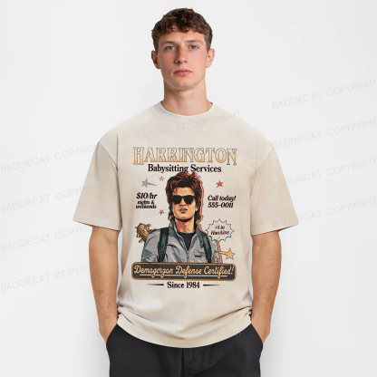 Baddiecat Babysitter Harrington Washed T-shirt