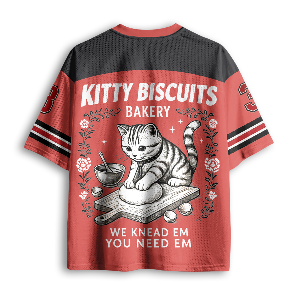 Baddiecat Kitty Biscuits Bakery Mesh Jersey