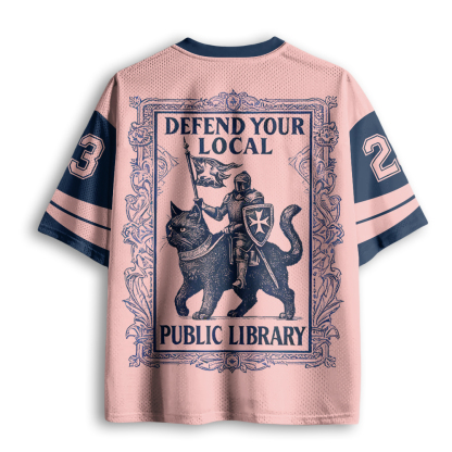 Baddiecat Defend Your Local Public Library Mesh Jersey