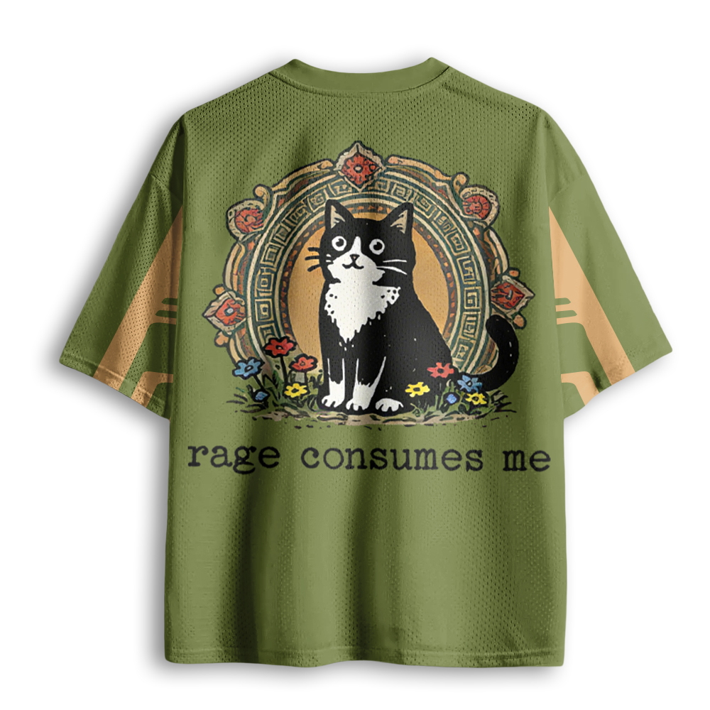 Baddiecat Angry Cat Mesh Jersey