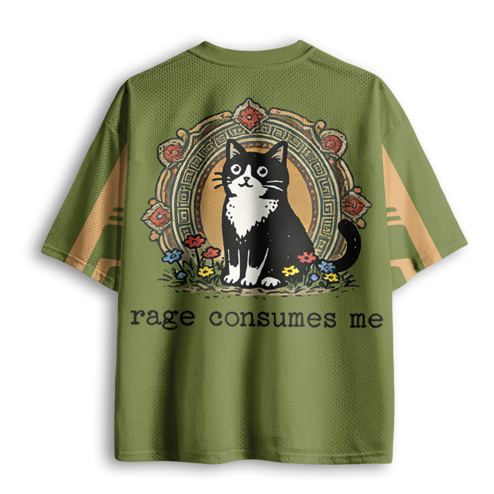 Baddiecat Angry Cat Mesh Jersey