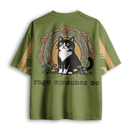 Baddiecat Angry Cat Mesh Jersey