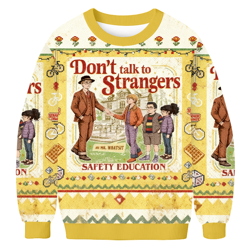 Baddiecat Don't Talk To Strangers Ugly Sweatshirt