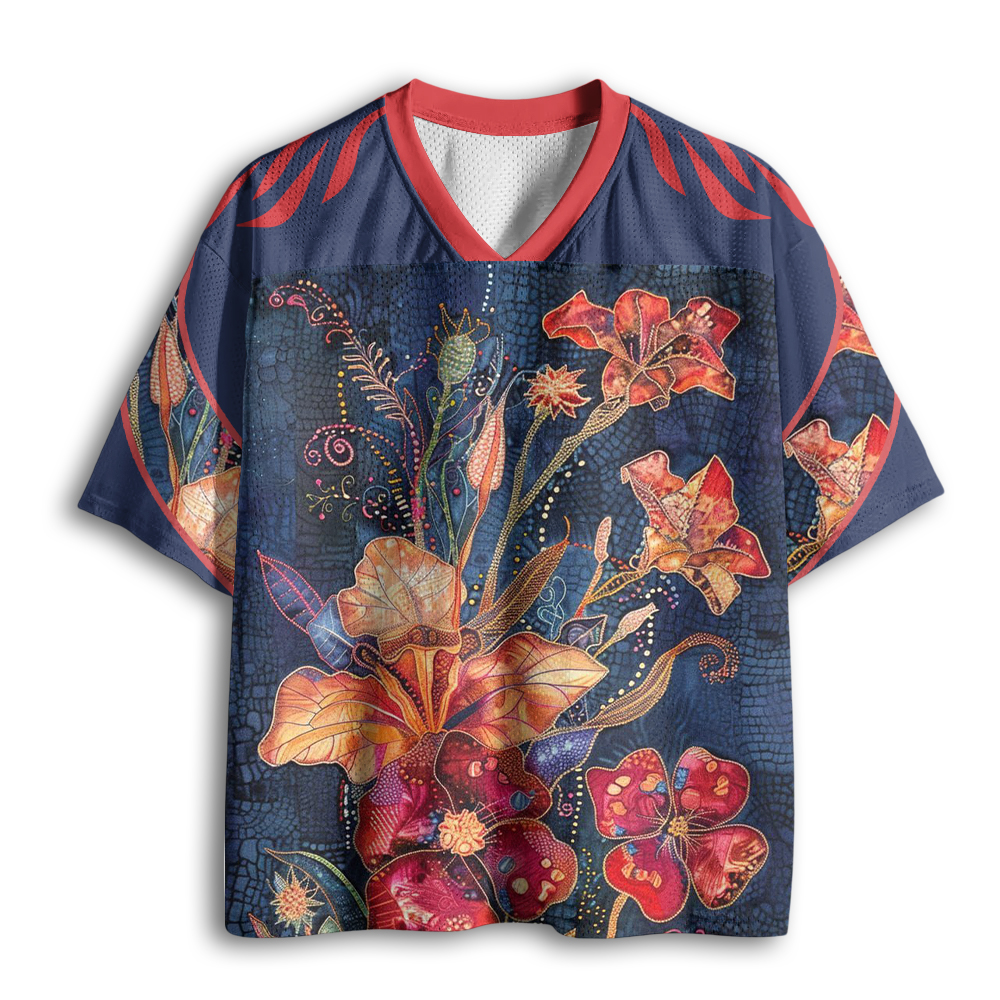 Baddiecat All-over Floral Sublimation Print Mesh Jersey
