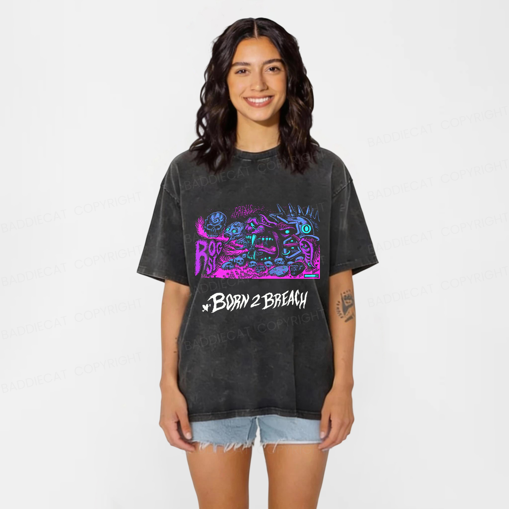 Baddiecat Magic The Gathering Washed T-shirt