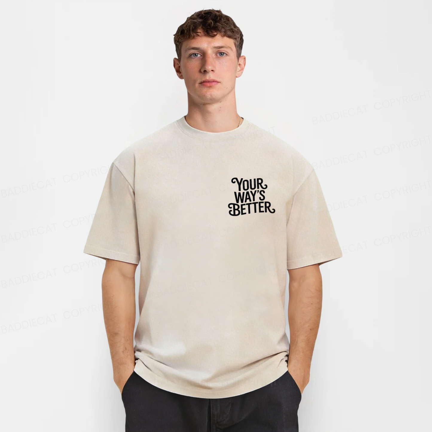 Baddiecat Your Way's Better Proverbs 16:9 Bible Verse Washed T-shirt