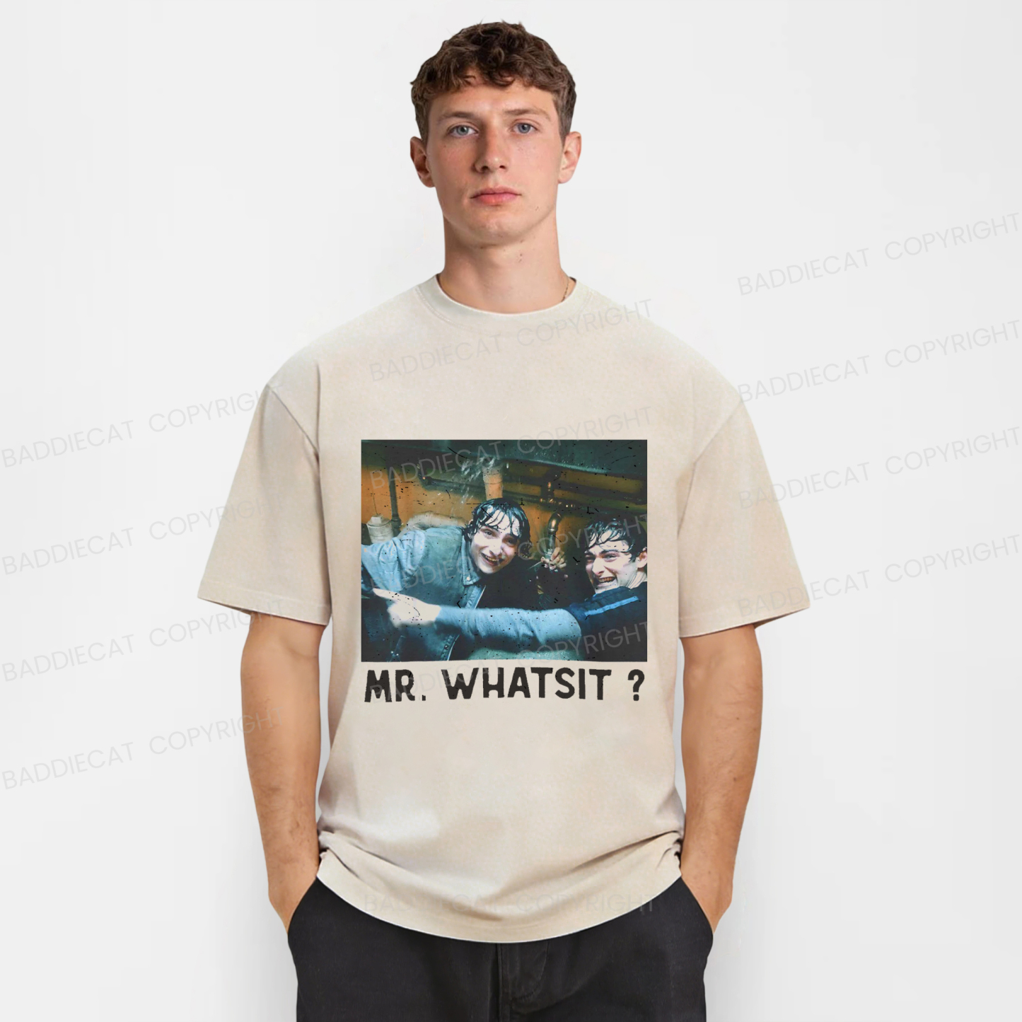 Baddiecat Funny Quote Tee Washed T-shirt