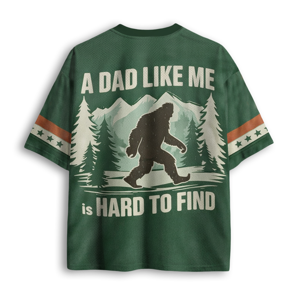 Baddiecat Funny Bigfoot Dad Mesh Jersey