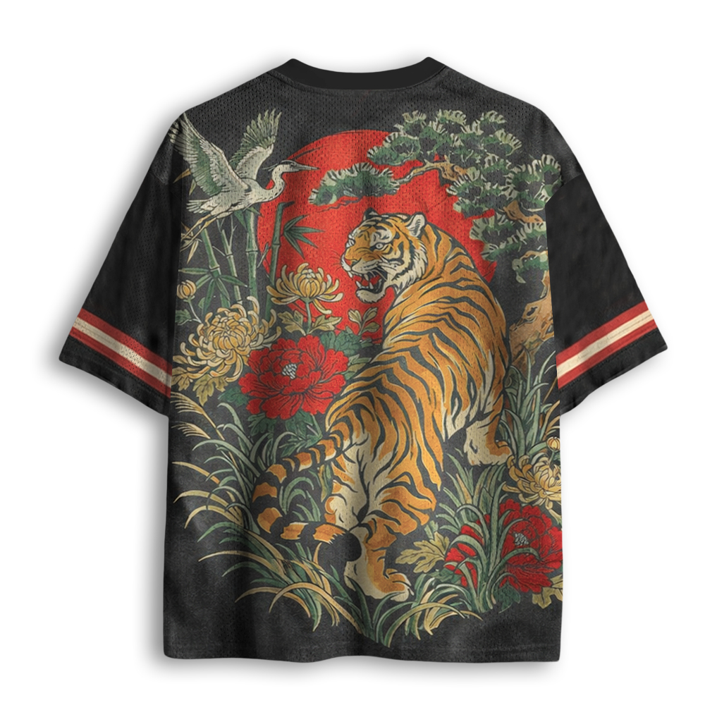 Baddiecat Retro Wild Tiger Mesh Jersey