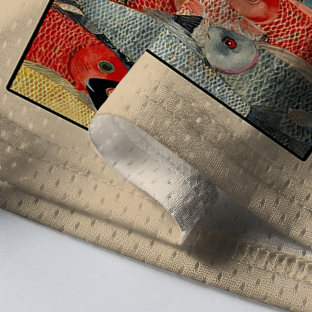 Baddiecat Black Cat With Fishes Mesh Jersey