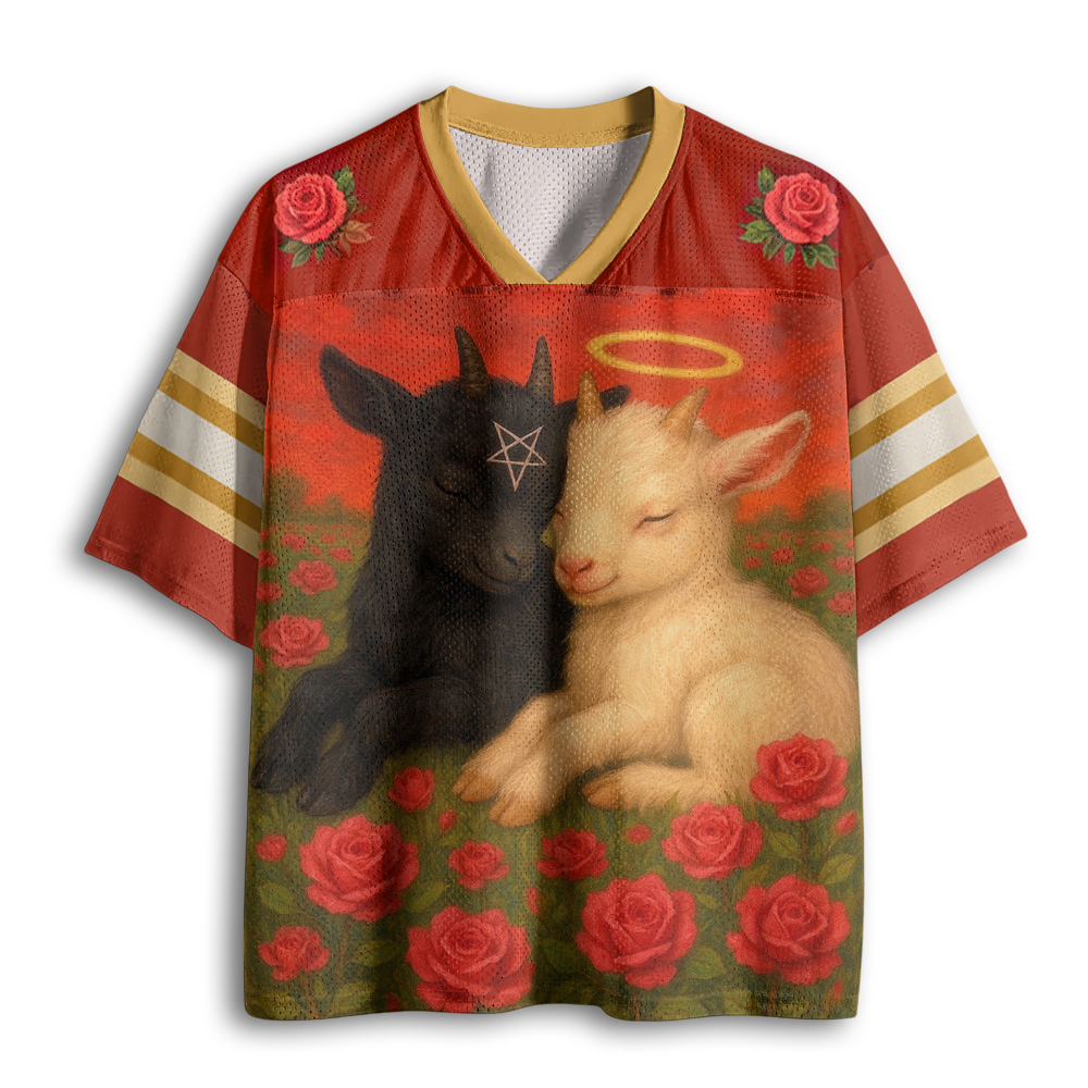 Baddiecat Angel And Demon Baby Goats Mesh Jersey