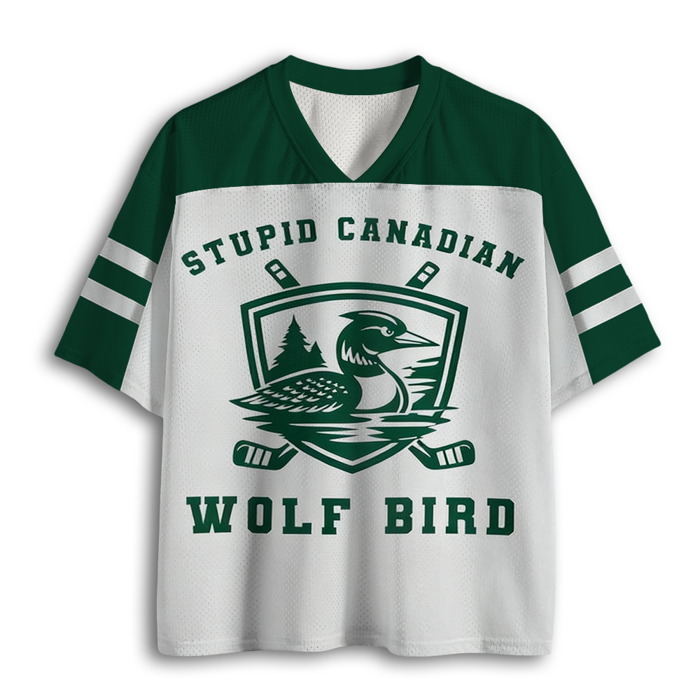 Baddiecat Stupid Canadian Wolf Bird Mesh Jersey