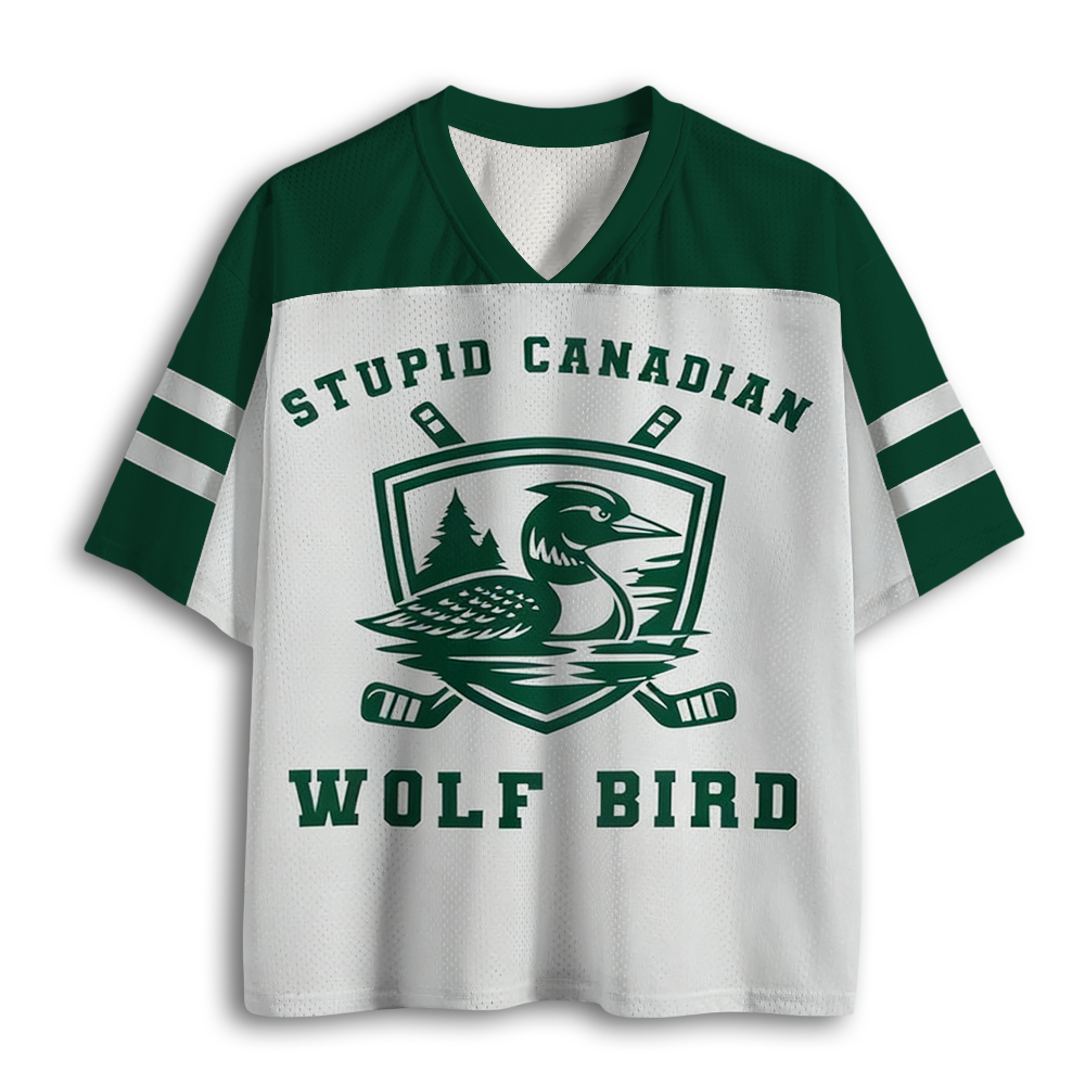 Baddiecat Stupid Canadian Wolf Bird Mesh Jersey