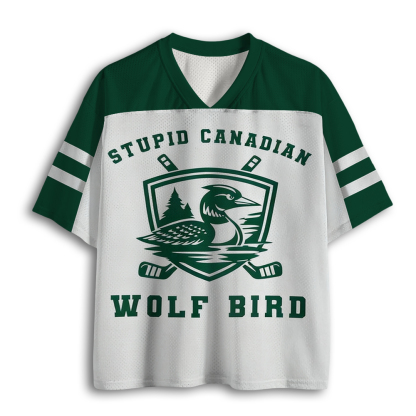 Baddiecat Stupid Canadian Wolf Bird Mesh Jersey