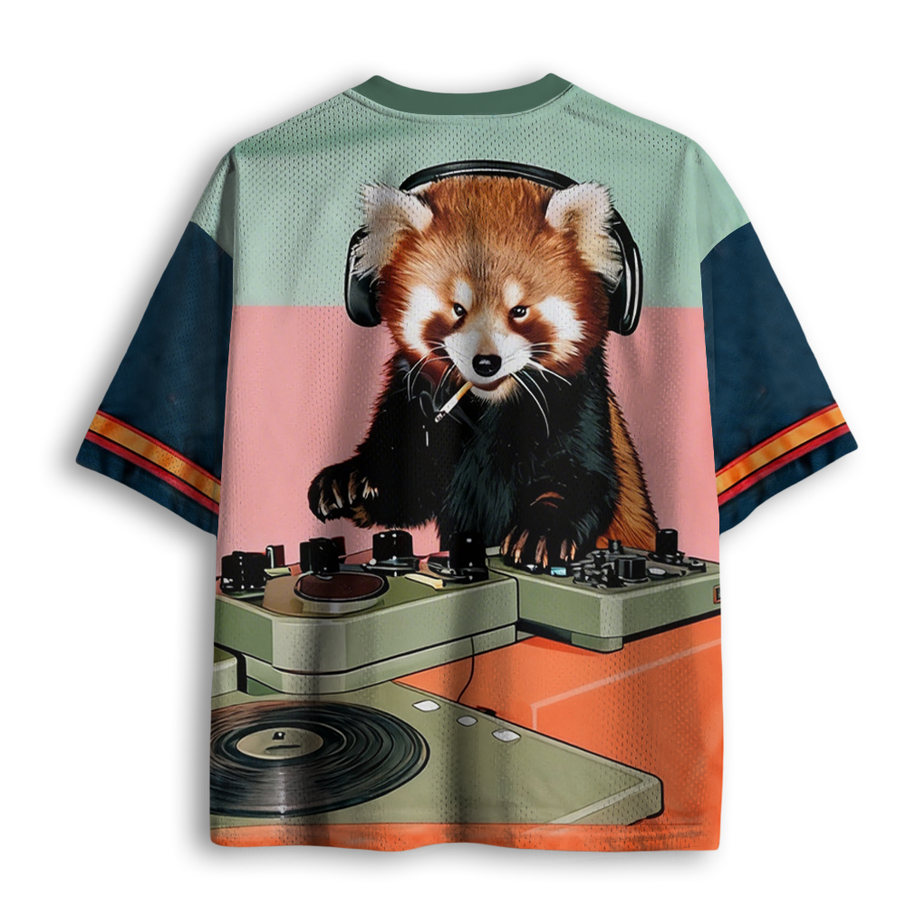 Baddiecat Red Panda Smoke Mesh Jersey