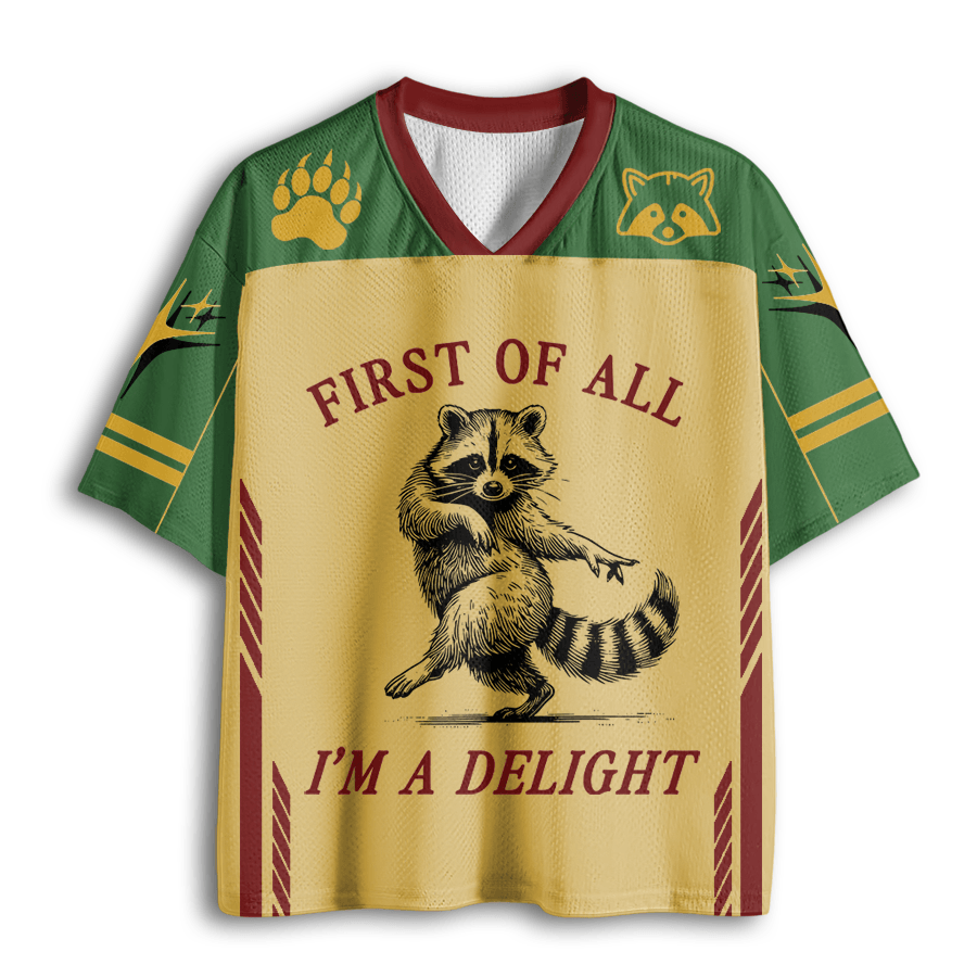 Baddiecat Funny Raccoon Mesh Jersey