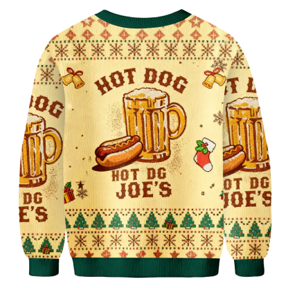 Baddiecat Hot Dog Christmas Ugly Sweatshirt