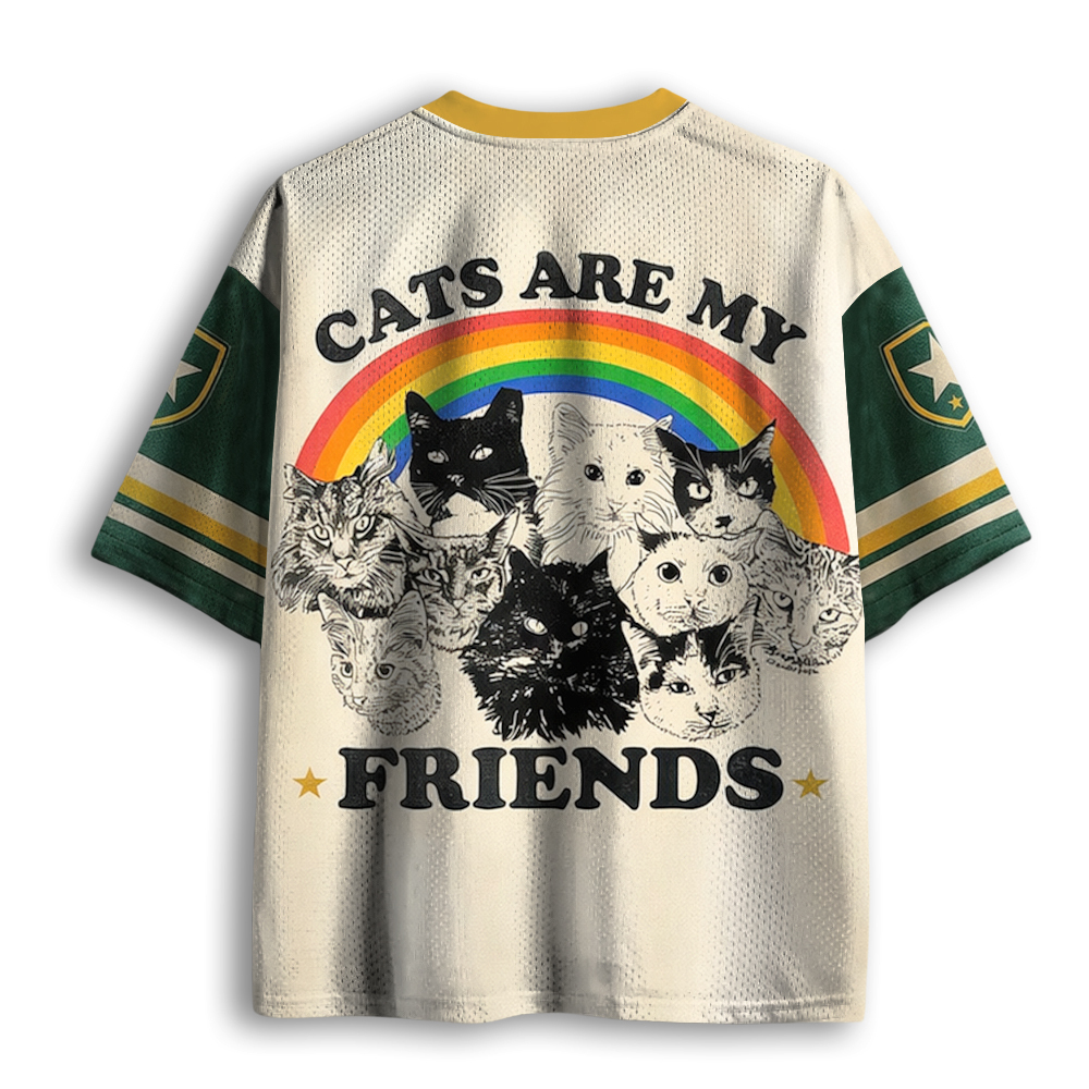 Baddiecat Cats Are My Friends Mesh Jersey