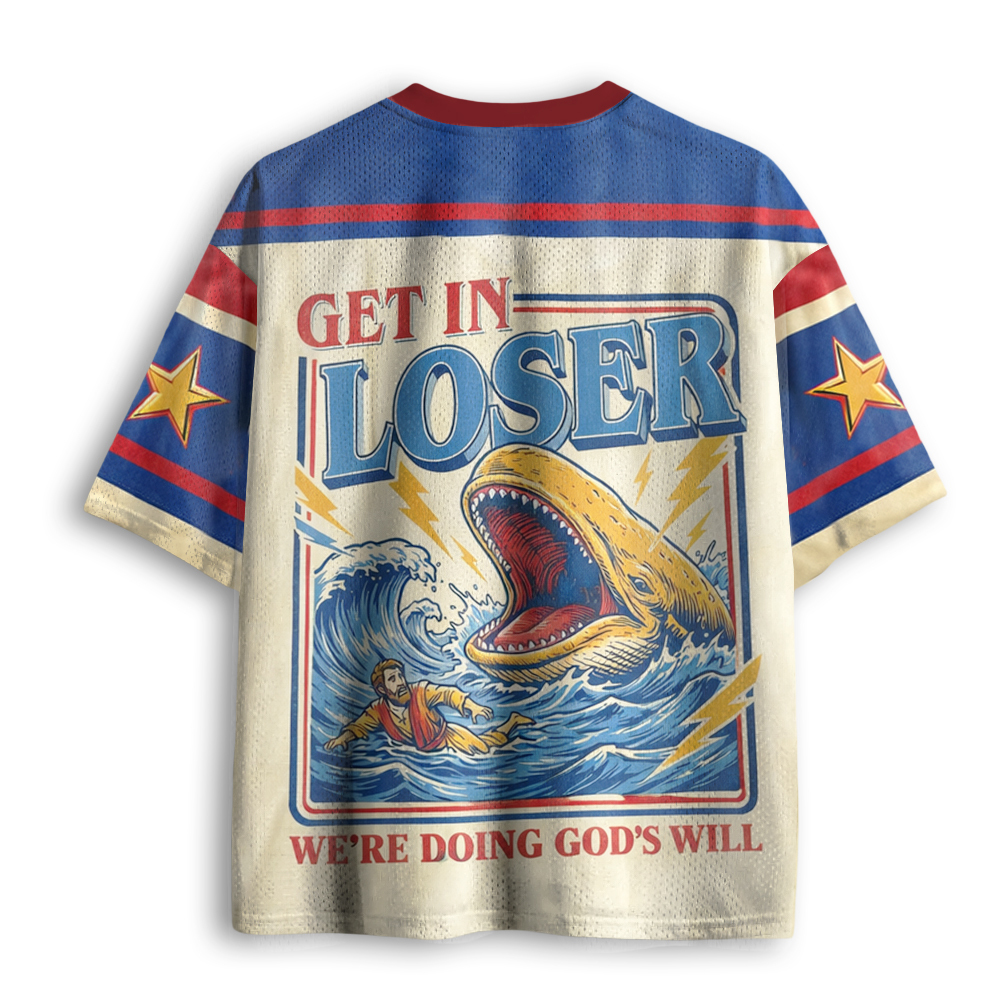 Baddiecat Get In Loser We're Doing God's Will Mesh Jersey