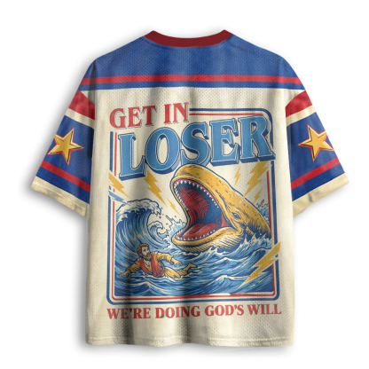 Baddiecat Get In Loser We're Doing God's Will Mesh Jersey
