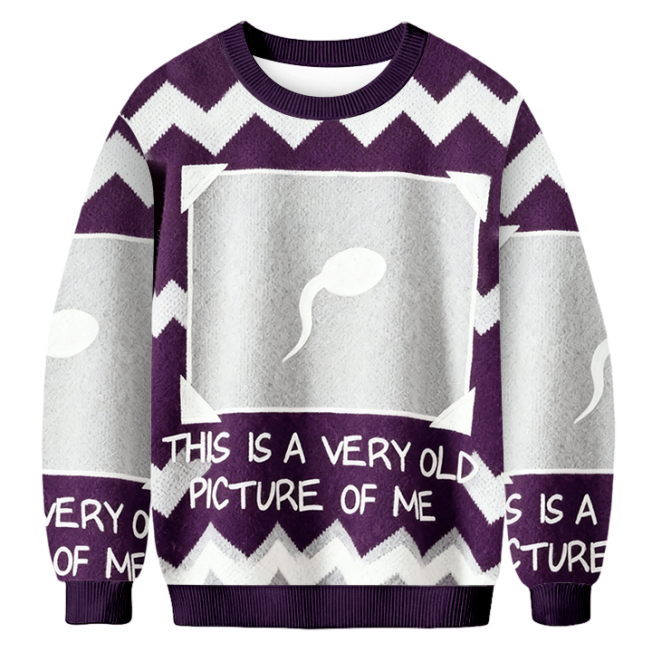 Baddiecat This Is A Very Old Picture Of Me Christmas Ugly Sweatshirt