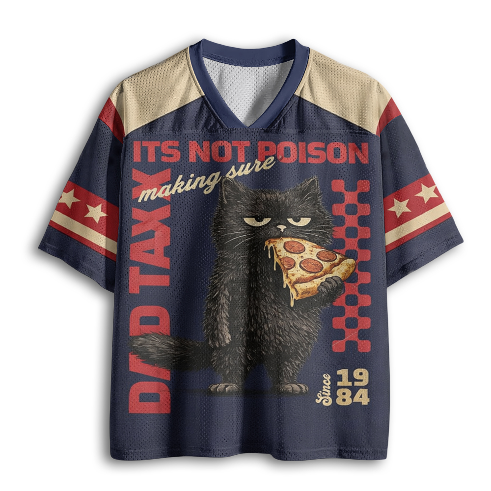 Baddiecat Funny Dad Tax Cat Mesh Jersey