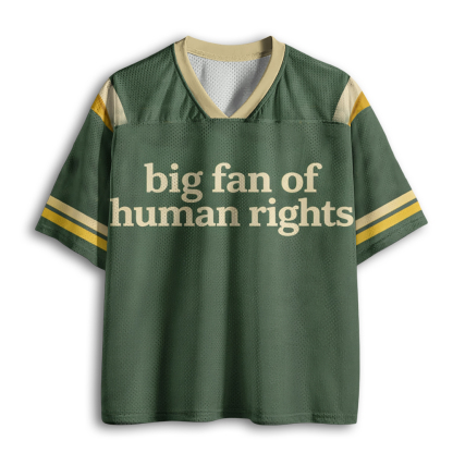 Baddiecat Big Fan Of Human Rights Mesh Jersey