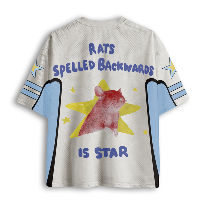 Baddiecat Rats Spelled Backwards Is Star Mesh Jersey