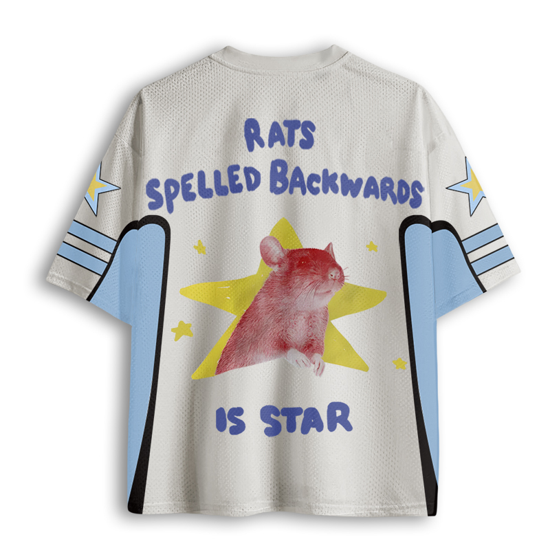 Baddiecat Rats Spelled Backwards Is Star Mesh Jersey