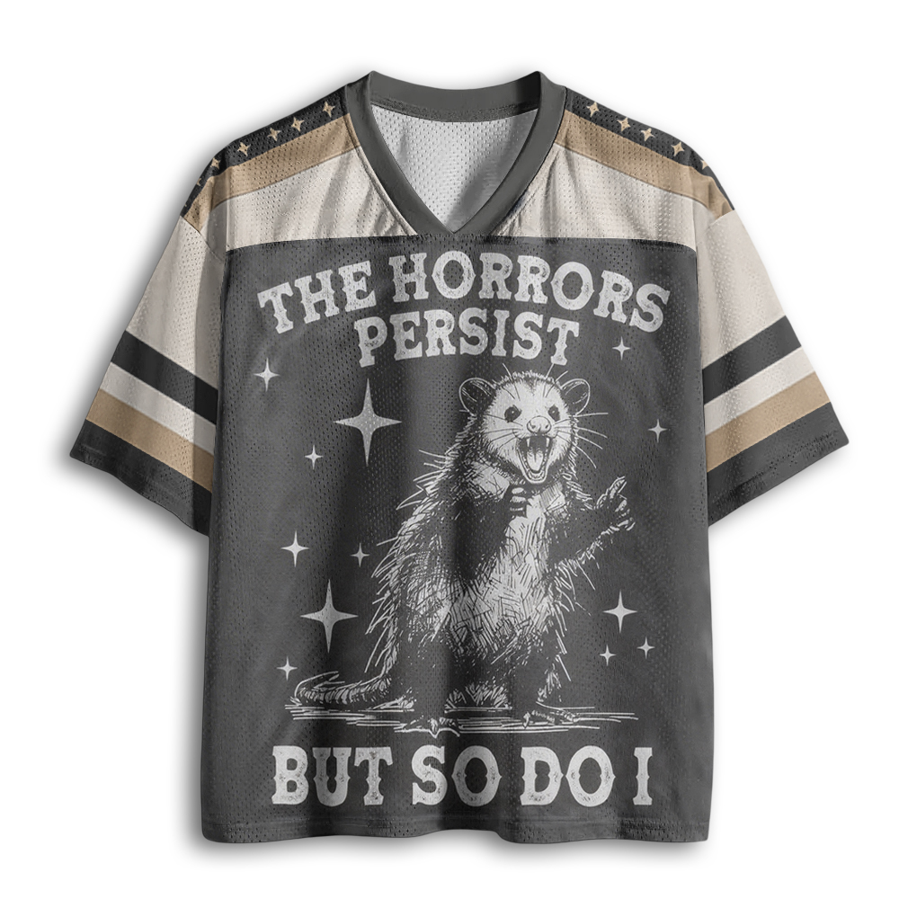 Baddiecat Possum The Horrors Persist But So Do I Mesh Jersey