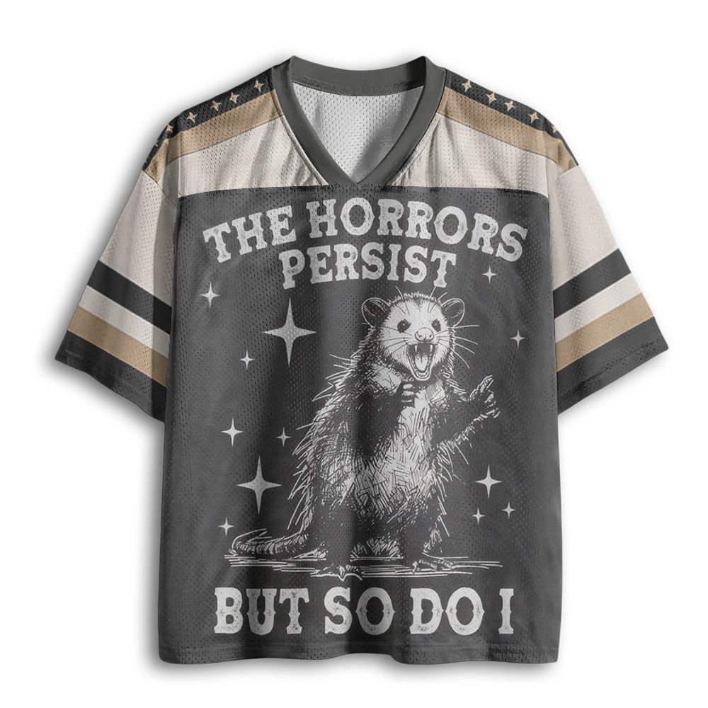 Baddiecat Possum The Horrors Persist But So Do I Mesh Jersey