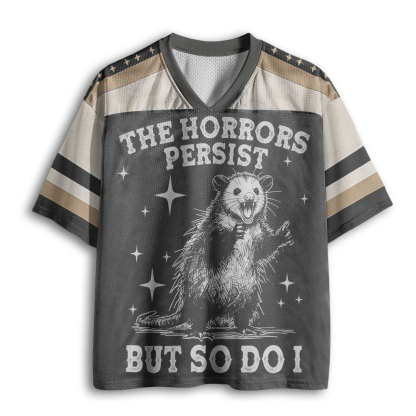 Baddiecat Possum The Horrors Persist But So Do I Mesh Jersey