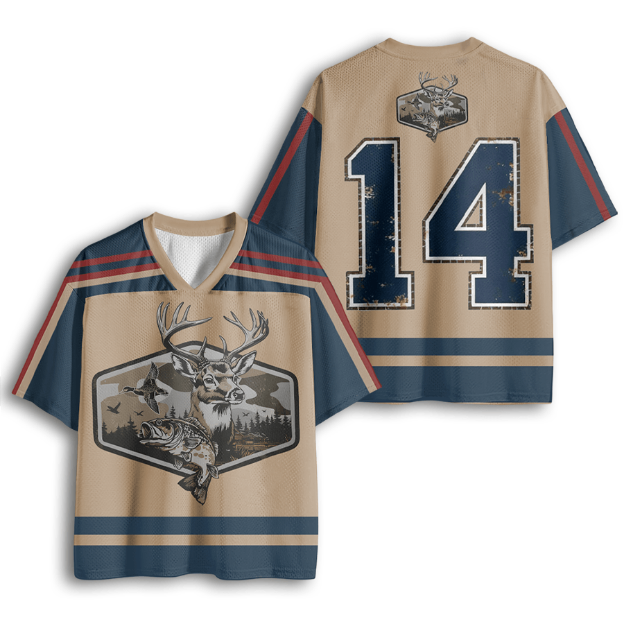 Baddiecat Deer Duck Fishing Mesh Jersey
