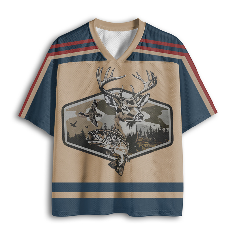 Baddiecat Deer Duck Fishing Mesh Jersey