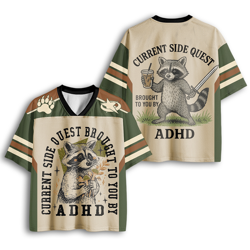 Baddiecat ADHD Raccoon Mesh Jersey