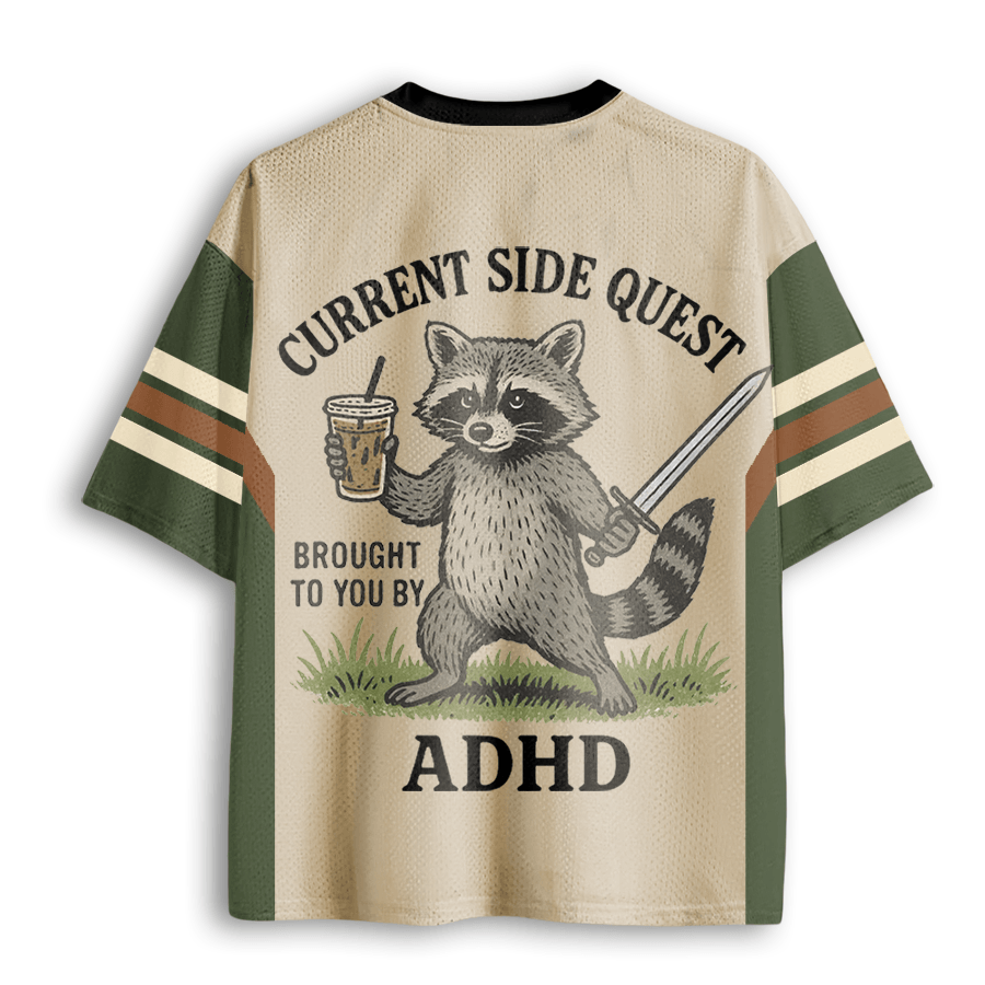 Baddiecat ADHD Raccoon Mesh Jersey