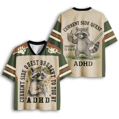 Baddiecat ADHD Raccoon Mesh Jersey