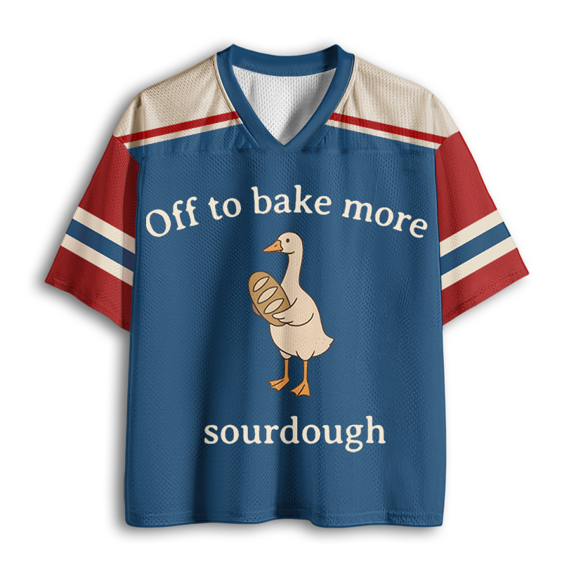 Baddiecat Funny Sourdough Baker Goose Sourdough Baker Mesh Jersey