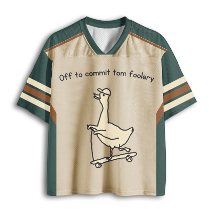 Baddiecat Off To Commit Tom Foolery Goose Funny Mesh Jersey