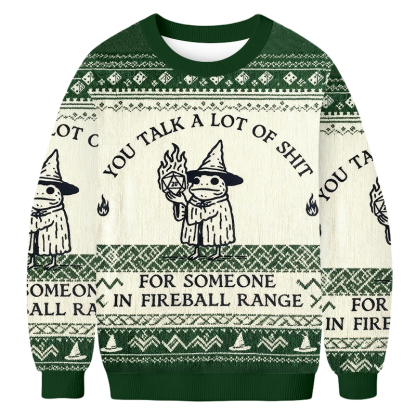 Baddiecat Frog Wizard You Talk A Lot Of Shit Ugly Sweatshirt