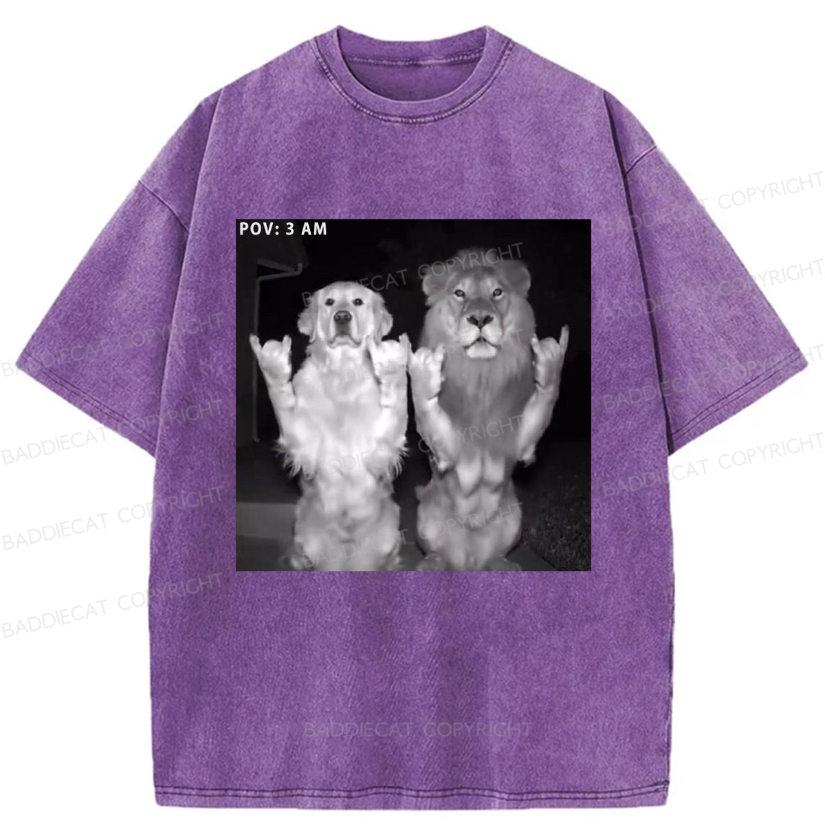 Baddiecat POV 3AM Dancing Washed T-shirt