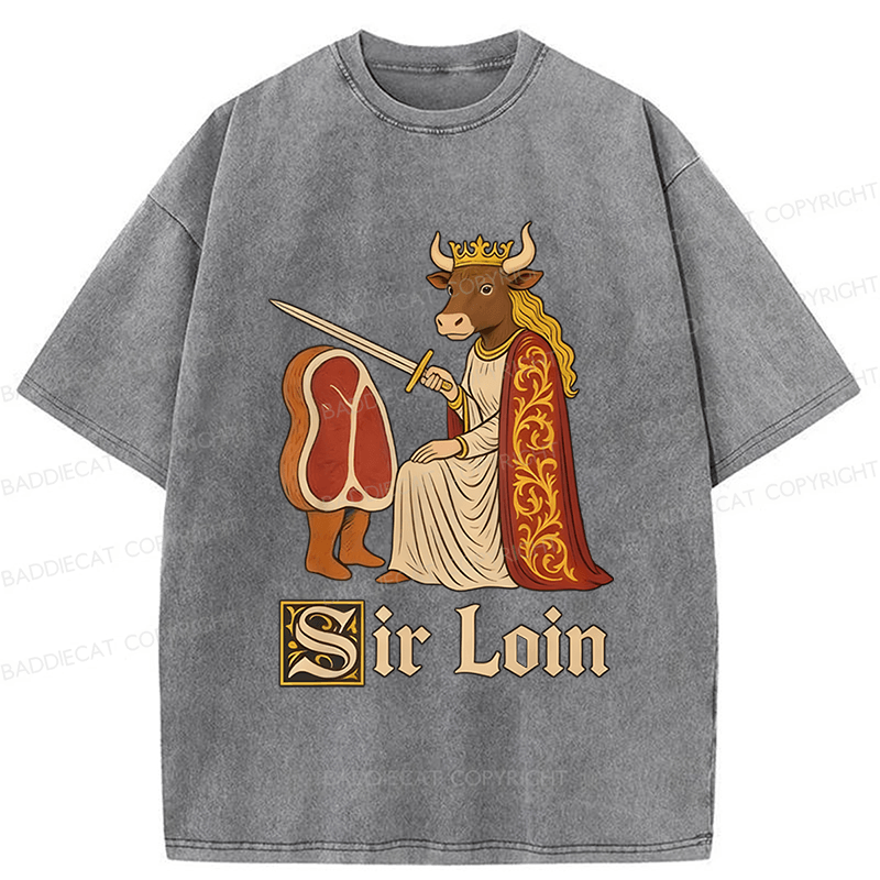 Baddiecat Sir Loin Washed T-shirt