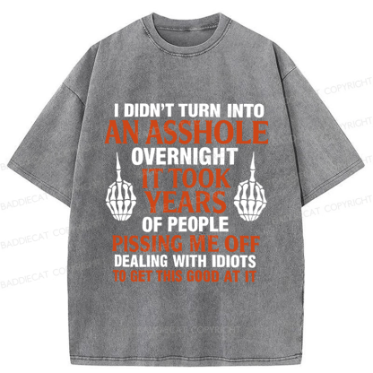 Baddiecat Funny Slogans Washed T-shirt