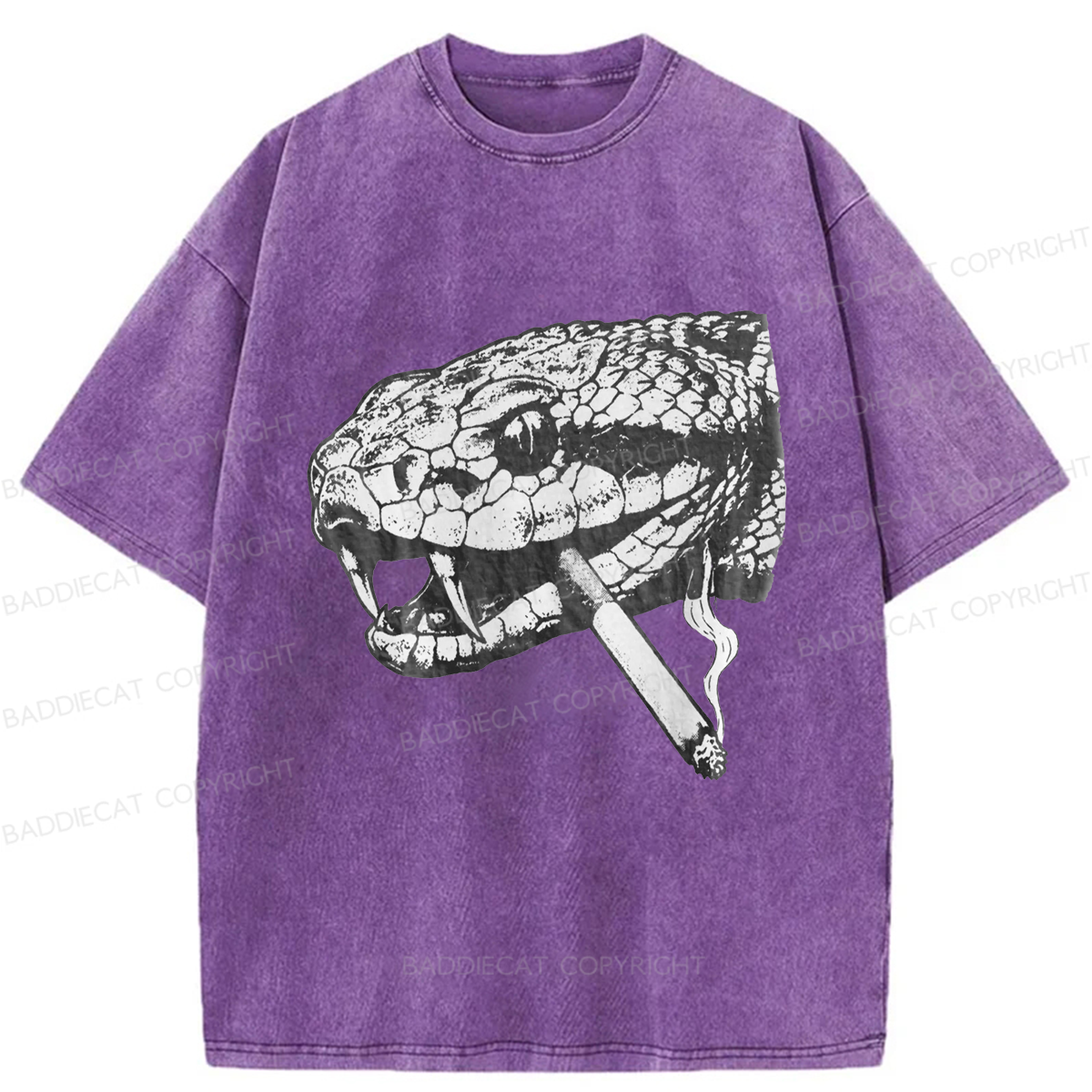 Baddiecat Snake Smoke Washed T-shirt