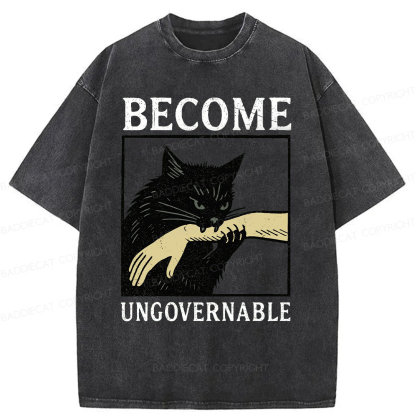 Baddiecat Become Ungovernable Washed T-shirt