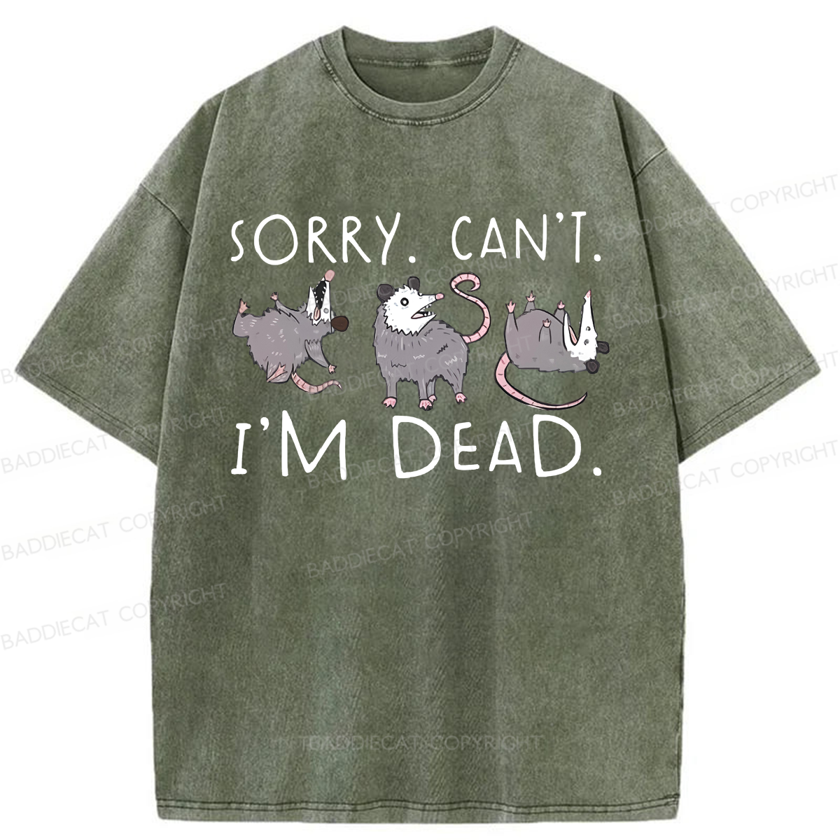 Baddiecat Sorry Can't Washed T-shirt