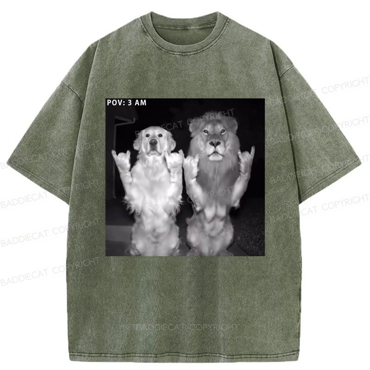 Baddiecat POV 3AM Dancing Washed T-shirt