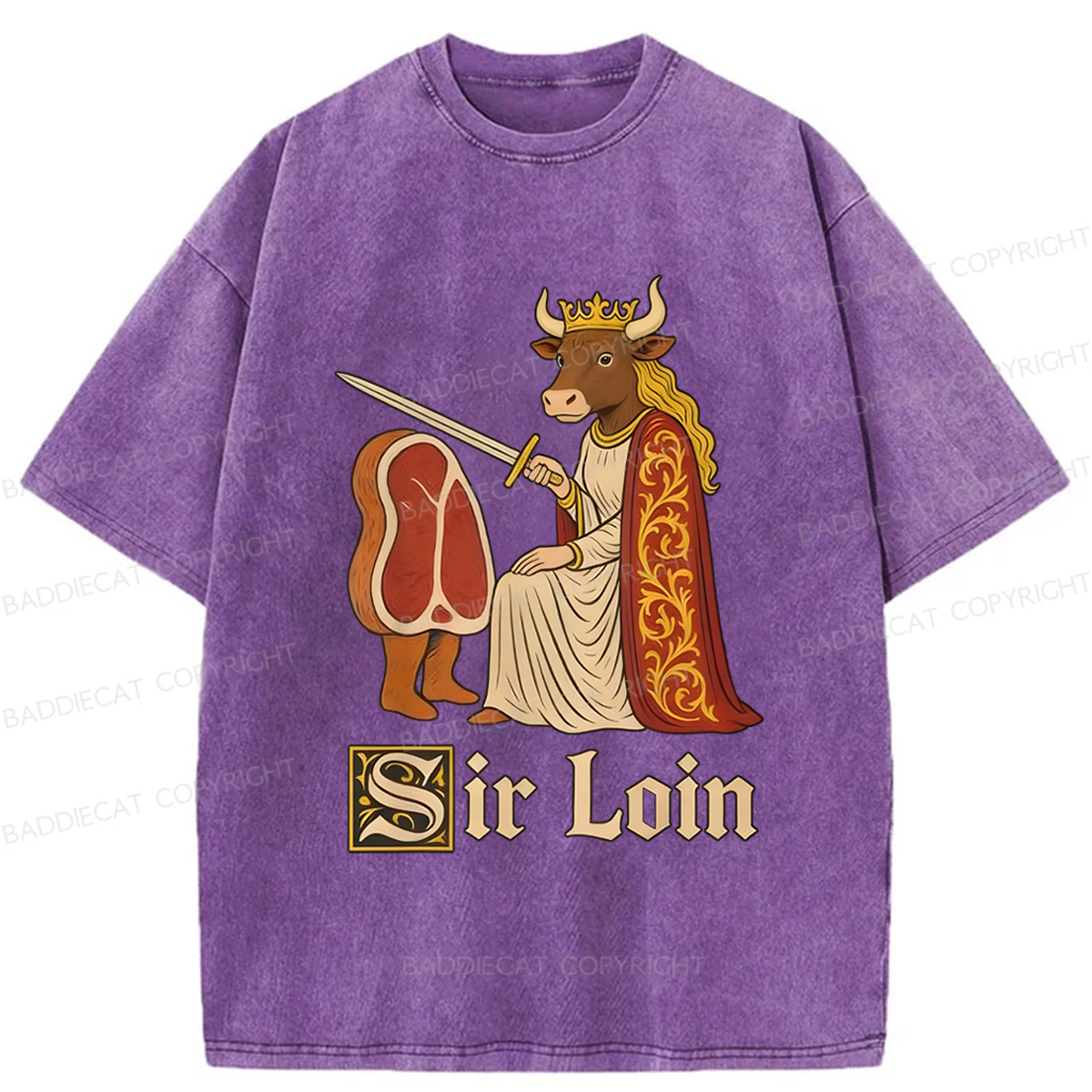 Baddiecat Sir Loin Washed T-shirt