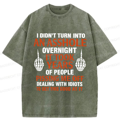 Baddiecat Funny Slogans Washed T-shirt