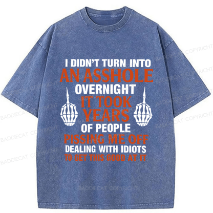 Baddiecat Funny Slogans Washed T-shirt